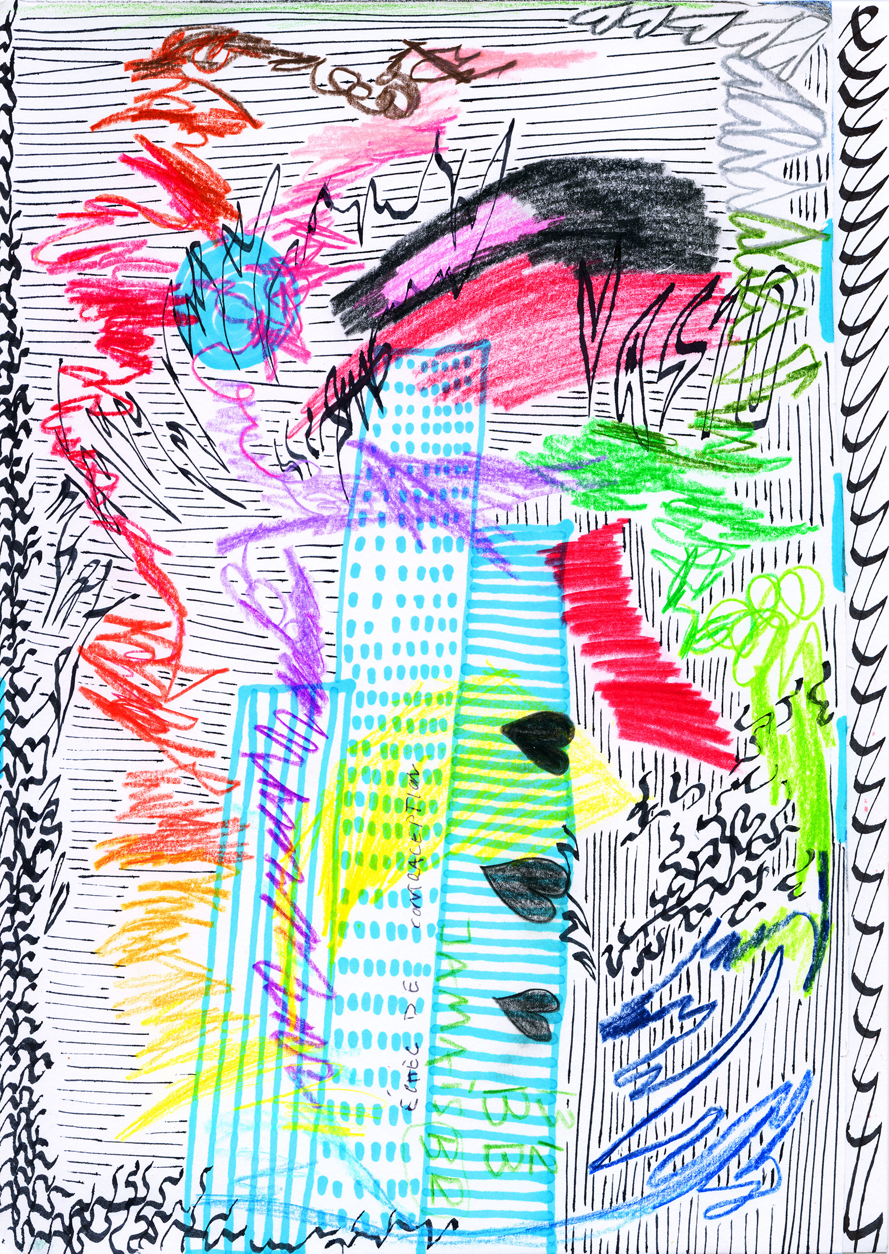 dessin d'une ville abstrait